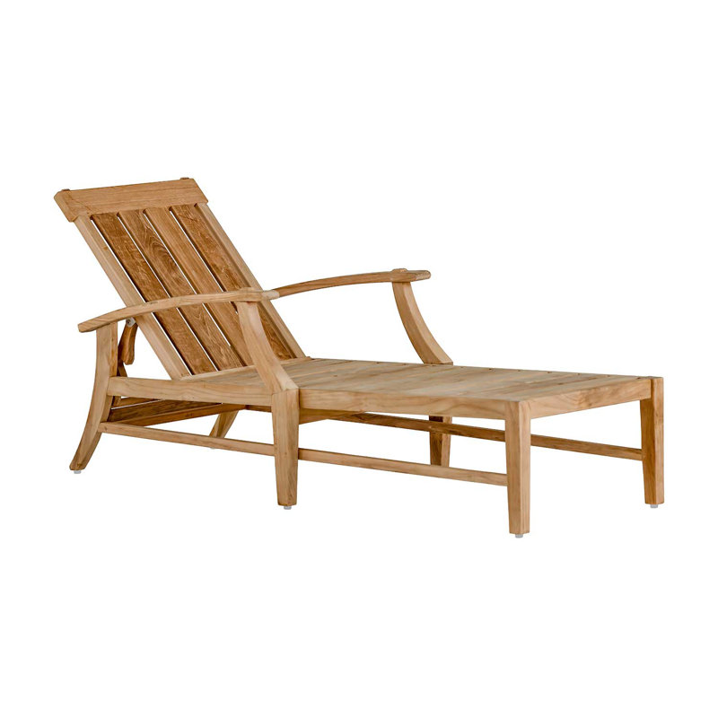 Chaise croquet en teck sans roulette - teck naturel, Teck naturel, Pas de soudure, Blanc naturel