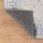 Tapis bleu tissé à plat lavable Valora avec envers antidérapant-1751635245