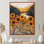 Drae Autrum Sunflowers Field Into The Woods III - Tournesols, reproductions encadrées