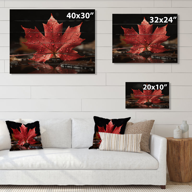 Canada Canada, fierté canadienne III sur bois, H 10 po x l 20 po x P 0,78 po