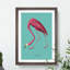 Flamingo in Teal by John Audubon - Framed Print-62801675-62801679