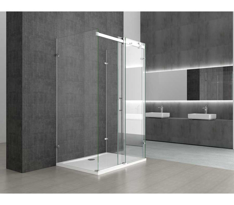 Frameless Rectangle Shower Enclosure - 1350 x 800 mm
