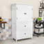 Armoire de rangement pour salle de bain avec deux tiroirs et portes-1291438487