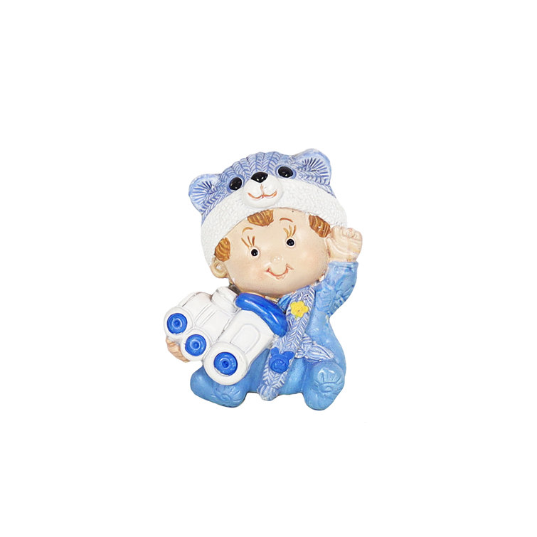 Ibson Baby Boy with Bear Hat Magnet Figurine