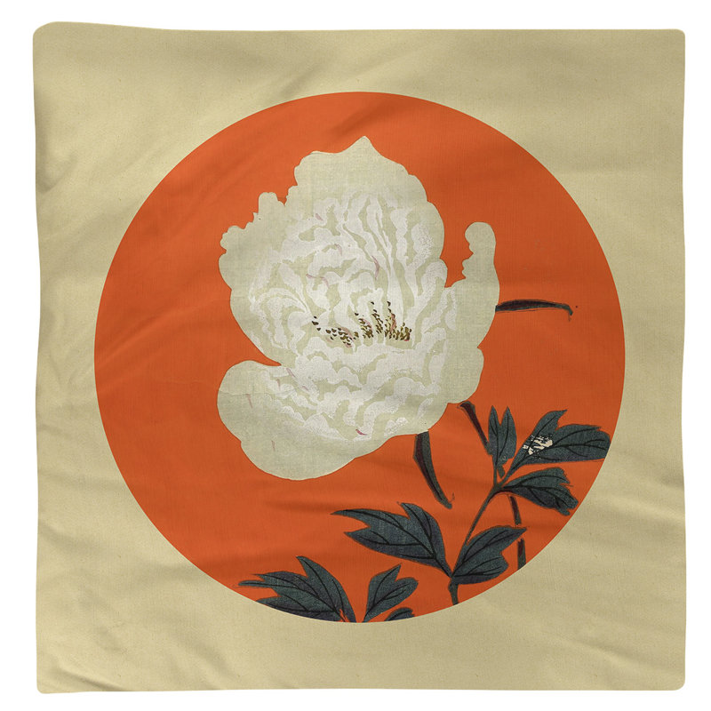 Keito Sato Cotton Floral Square Napkin, Orange