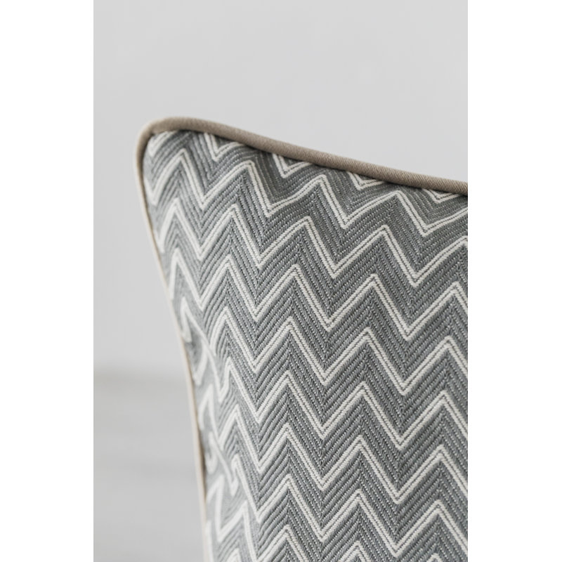 Housse de coussin texturée à chevrons, Gris