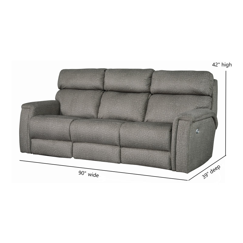 90'' Round Arm Reclining Sofa