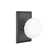 Emtek Dummy Knobset w/ Rectangular Rosette and Ice White Porcelain Knob