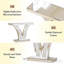 Table de vestibule en forme de V