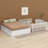 Dytrell Full Size Wood Daybed with Fence Guardrails and 2 Drawers-809568895