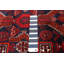 Tapis rouge en laine noué à la main de conception unique 3 pi 5 po x 6 pi 5 po Esti