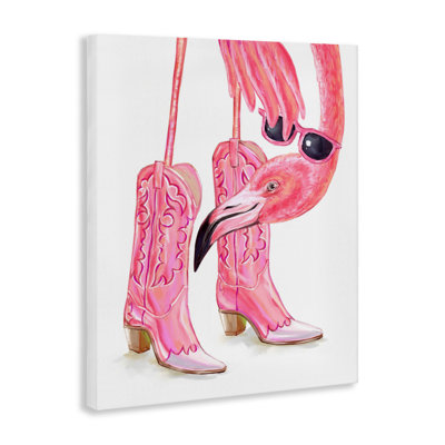 Toile de flamant rose glamour, design par Ziwei Li