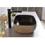Lavabo de salle de bain vasque rectangulaire en porcelaine vitreuse brun naturel / brun expresso