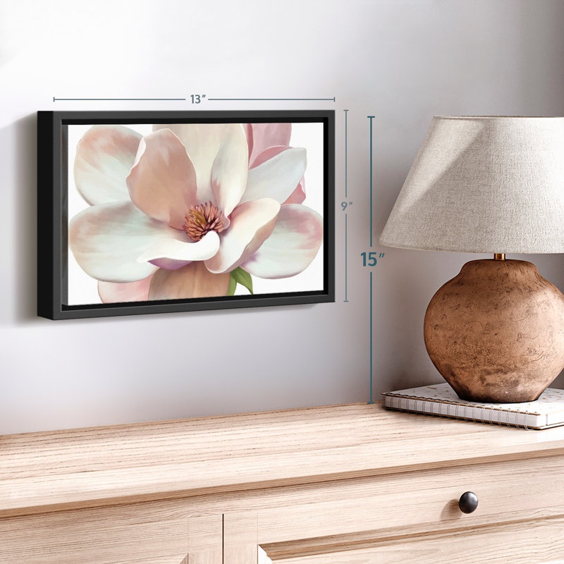 Floral et botanique «Magnolia rose», H 9 po x l 13 po