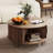 Mid Century Modern Round Coffee Table With Storage-1747410098