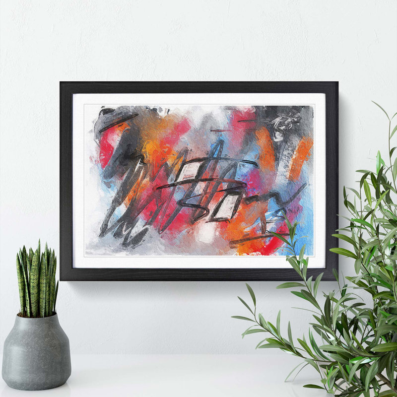 Abstract Vol.295 by S.Johnson - Framed Print, 45cm H x 63cm W x 2cm D, Black Framed