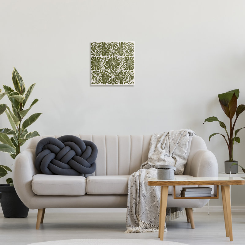 Art mural Centric Circular Flowers par Grace Popp, H 17 po x l 17 po