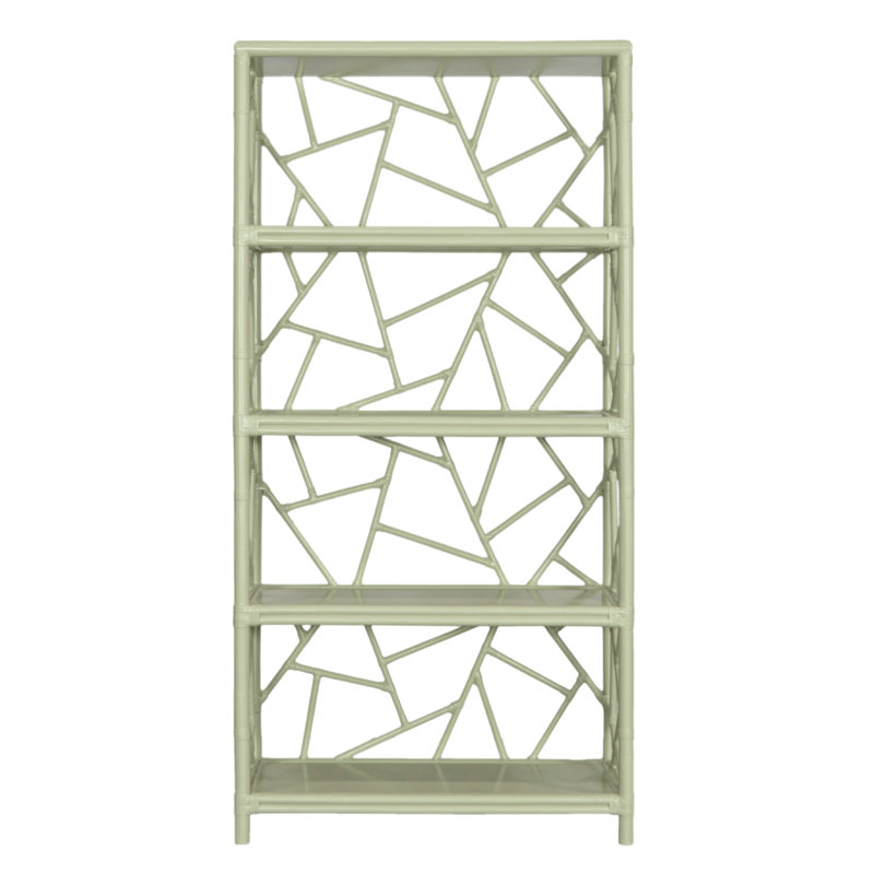 72'' H x 36'' W Wood Etagere Bookcase, Celery Green