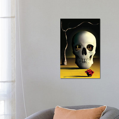 Skull 1 Piece Wrapped Canvas Wall Art