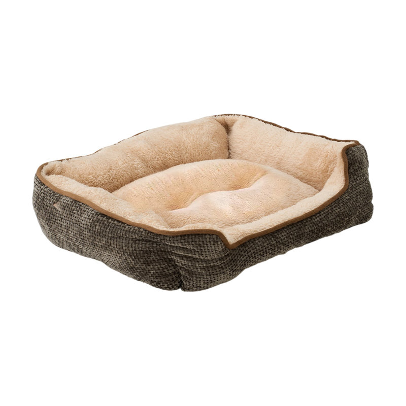 Polyester Pet Bed, Small (15cm H x 70cm W x 60cm D), Coffee