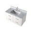 36 po X P 22 po D Meuble-lavabo simple avec comptoir en marbre de Carrare, tiroirs et robinet-728228290