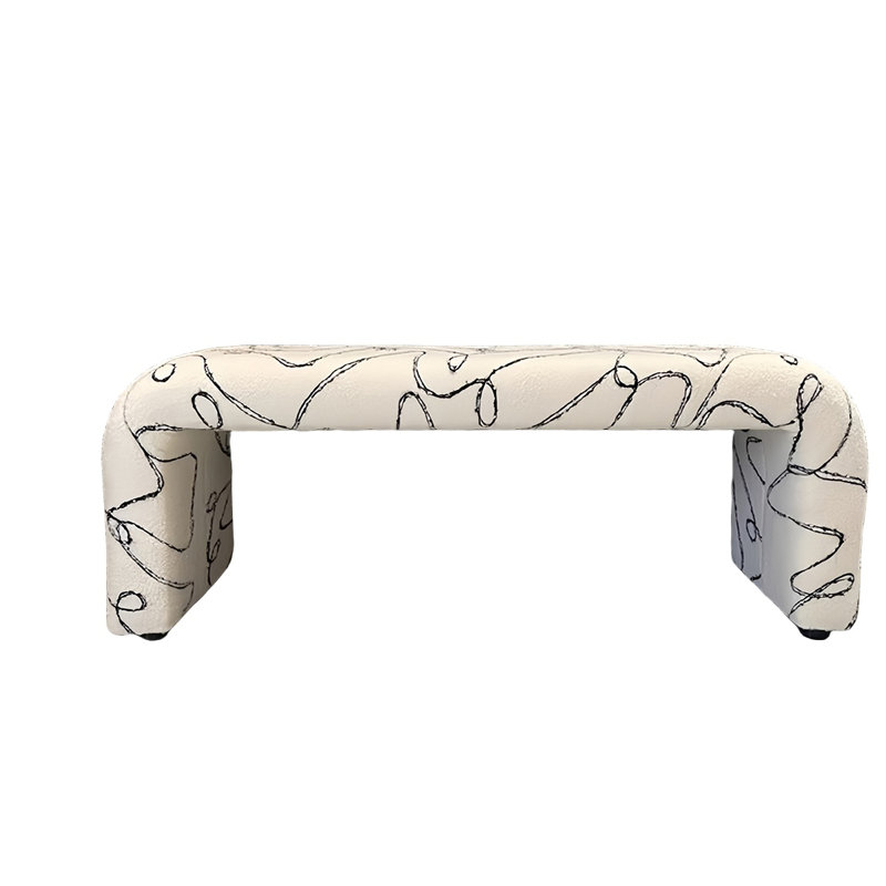 Banc de bout de lit luxueux, H 17,71 po x l 59,05 po x P 14,96 po