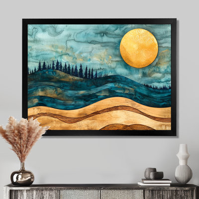 «Sahara Landscape Amber River Colors II» - art mural désert