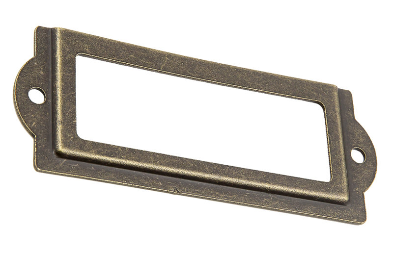 Cardholder 2-7/8" Length Antique Brass, Antique Brass