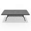 Table de salle à manger en aluminium coulé avec cadre noir et trou pour parasol L82,68 * l 41,34 po