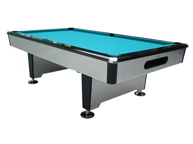 Pool Table, Electric Blue, Silver, 9'