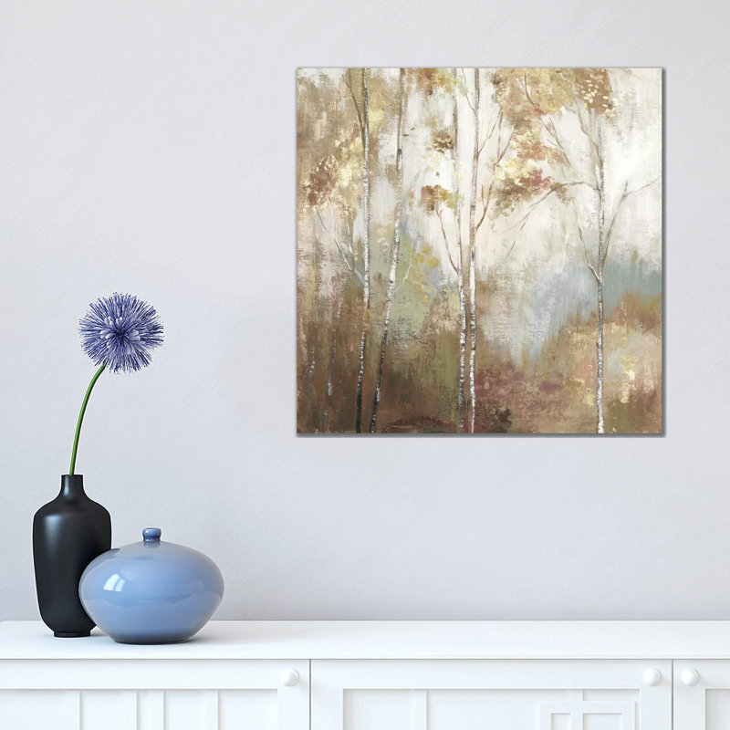 Fine Birch II by Allison Pearce - Painting on Canvas, 66.04 cm H x 66.04 cm W x 3.175 cm D, No Frame