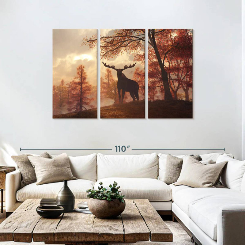 Brampt Autumn Moose, 48" H x 74" W