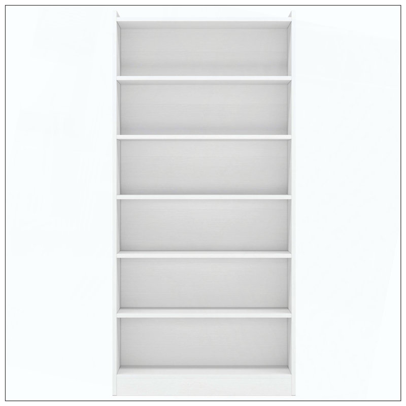 Bibliothèque de rangement blanche à 7 niveaux, (7 tablettes) H 78,74 po x l 11,81 po x P 35,43 po