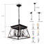 Lustre suspendu industriel 4 lumières 16 po, cage moderne en métal, lumière suspendue réglable
