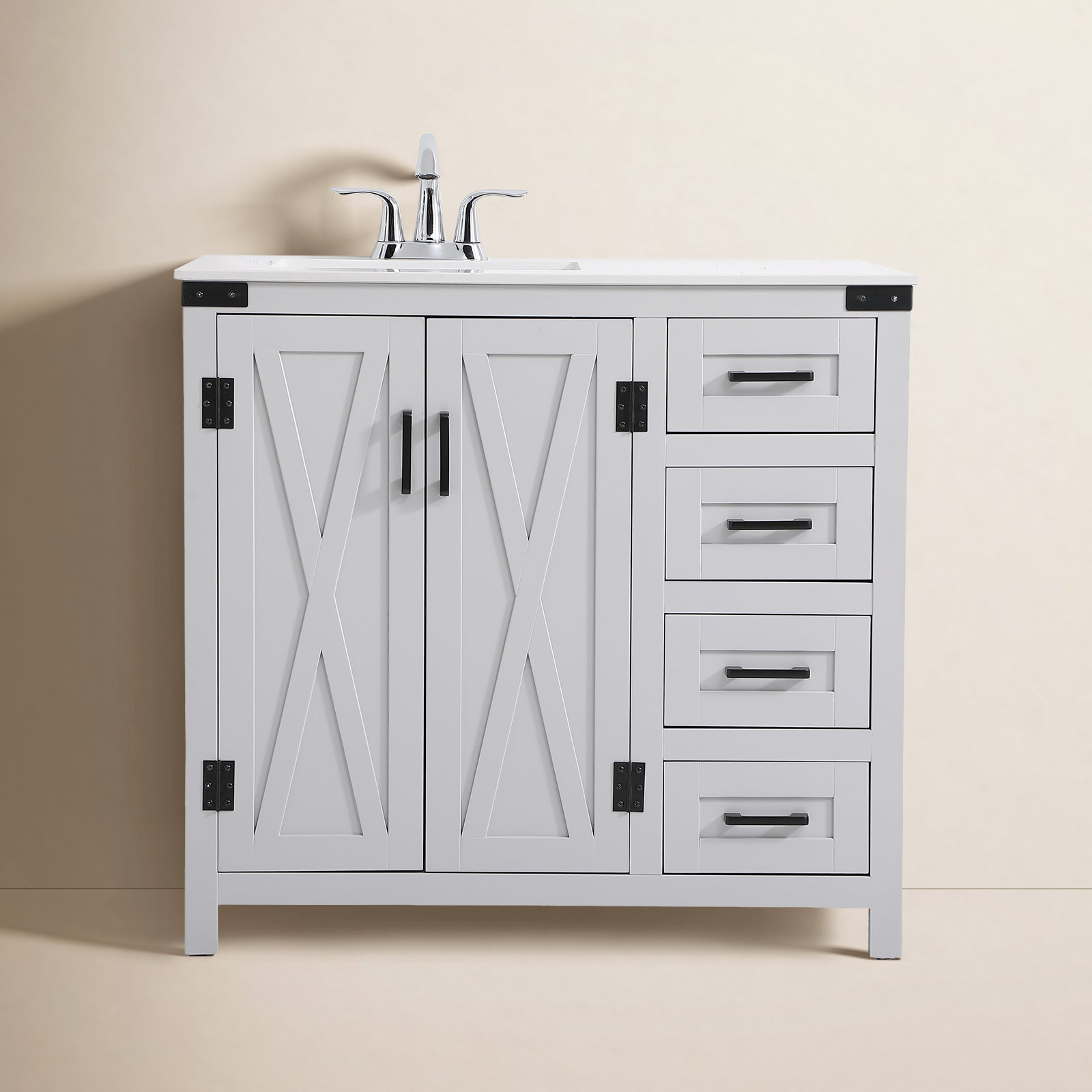 Slayton 36'' Single Bathroom Vanity, Gray