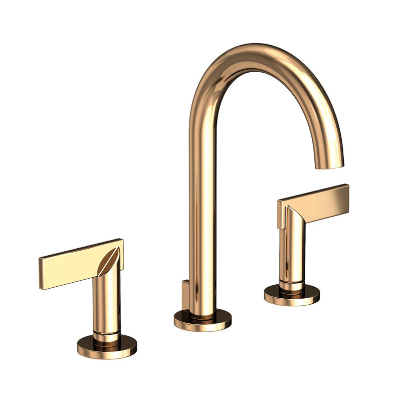 Priya Widespread Bathroom Faucet with Drain Assembly, French Gold