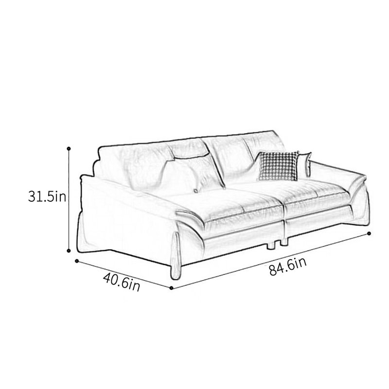Canapé de bureau simple, moderne et élégant, H 31,5 po x l 84,6 po x P 40,6 po, 3