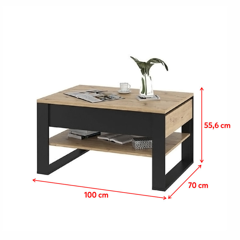 Wahpeton Sled Coffee Table with Storage
