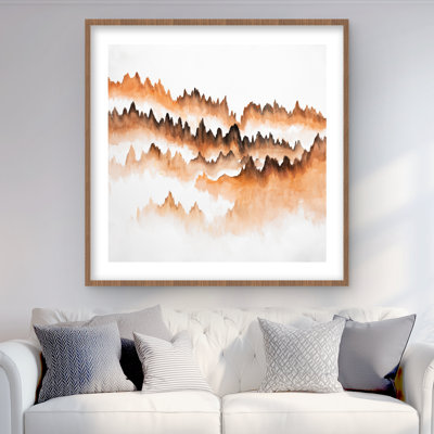 Mountain of Fir Trees - Minimalist Landscapes Framed Print