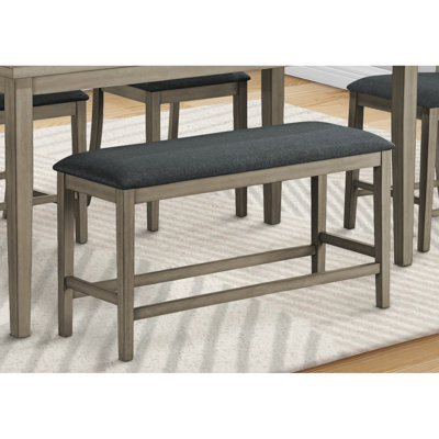 Banc, 42 po rectangulaire, salle à manger, cuisine, rembourré, bois, transitionnel