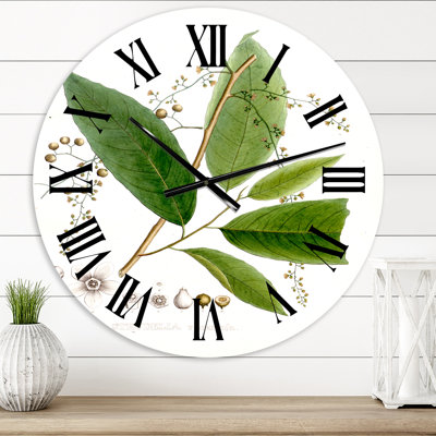 Vintage Brazilian Plant I - Traditional wall clock