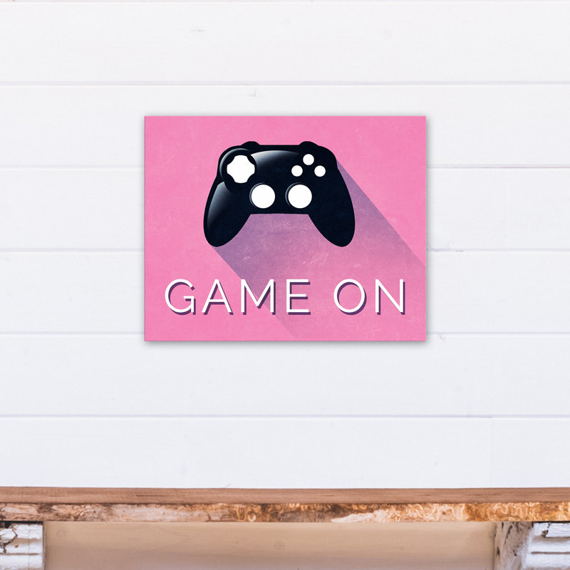 Art sur toile game on toile Brock, H 16 po x l 20 po x P 1,25 po, Rose