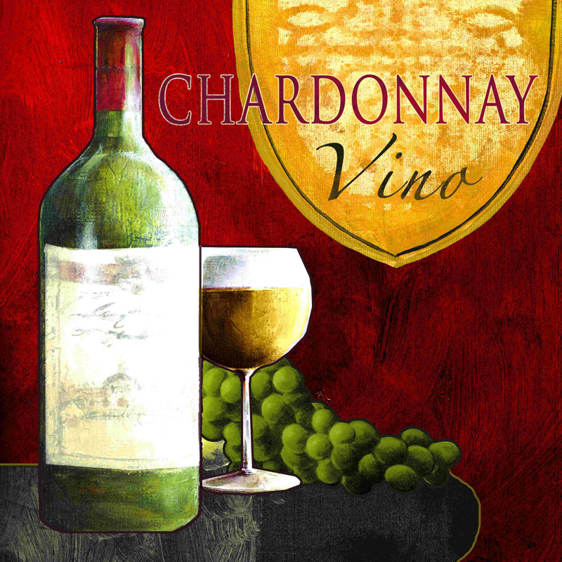 Chardonnay italien, impression sur toile tendue, L 12 po x H 12 po