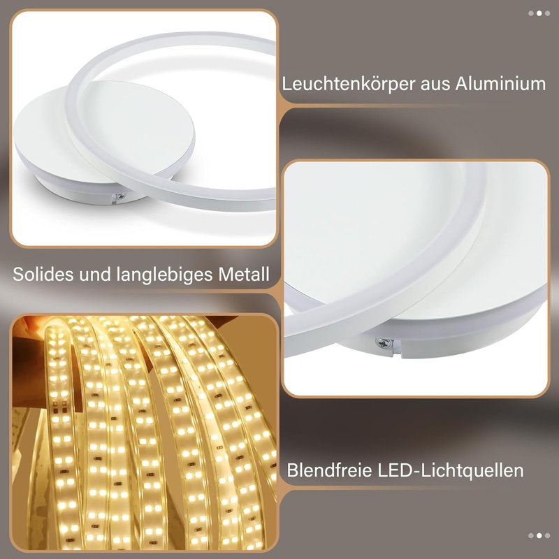 LED Semi Flush Mount, Stainless Steel