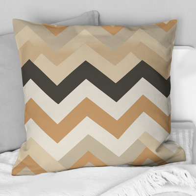 Beige And White Neutral Serene Chevron - Throw PillowAbstract Coral Reef Multicolor Azure - Throw Pillow