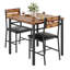 3-Piece Dining Table Set for 2 with Upholstered Chairs - Perfect for Small Spaces-107209956-107209957