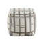 Repose-pieds carré rembourré en tissu jacquard multicolore