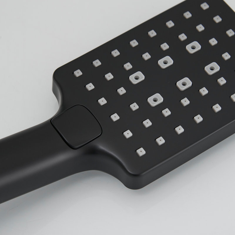 Rainfall 2-Handle 2-Spray 9 In. Square High Pressure Shower Faucet In Matte Black (Valve Included), Matte Black