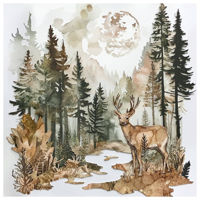 Tapis de bain Deer In Forest