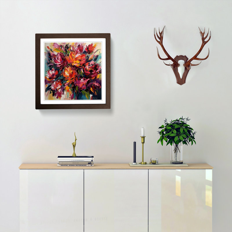 Single Picture Frame Print on Wood, Walnut
